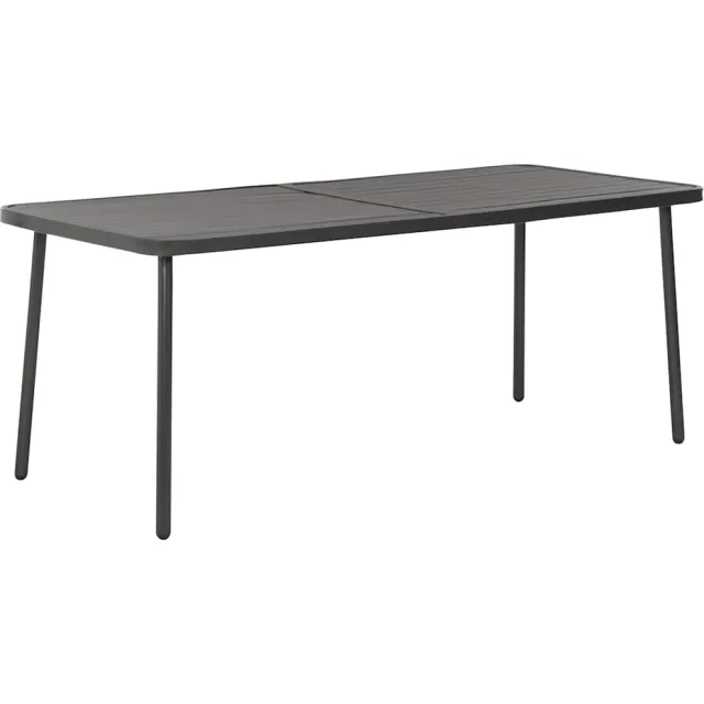 vidaXL Tuintafel 180x83x72 cm staal donkergrijs