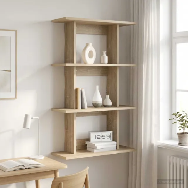 vidaXL Wandplank Sonoma Eiken 56 x 20 x 90 cm Bruin