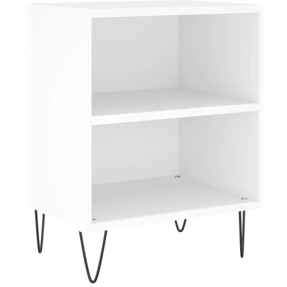 vidaXL Nachtkastjes 2 st 40x30x50 cm bewerkt hout wit
