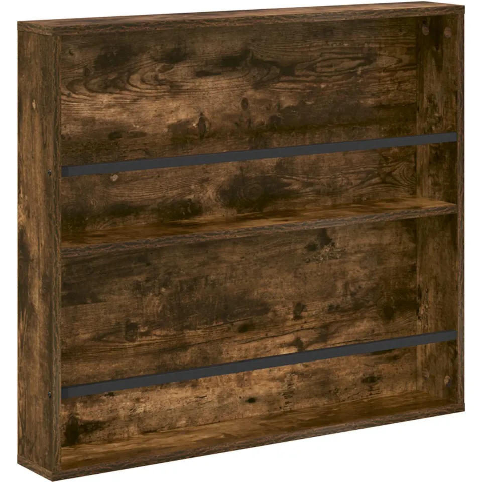 vidaXL Tijdschrift Rek Gerookt eiken 80 x 12 x 70 cm Bewerkt hout, foto 3