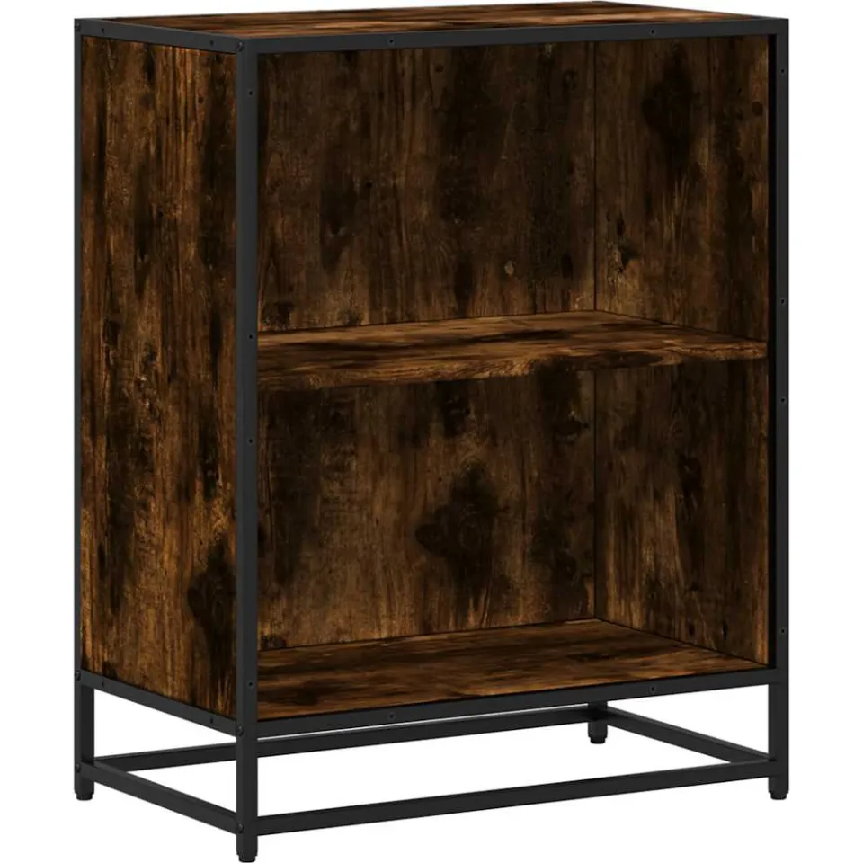 vidaXL Boekenkast 60x35x76 cm bewerkt hout gerookt eikenkleurig, foto 3