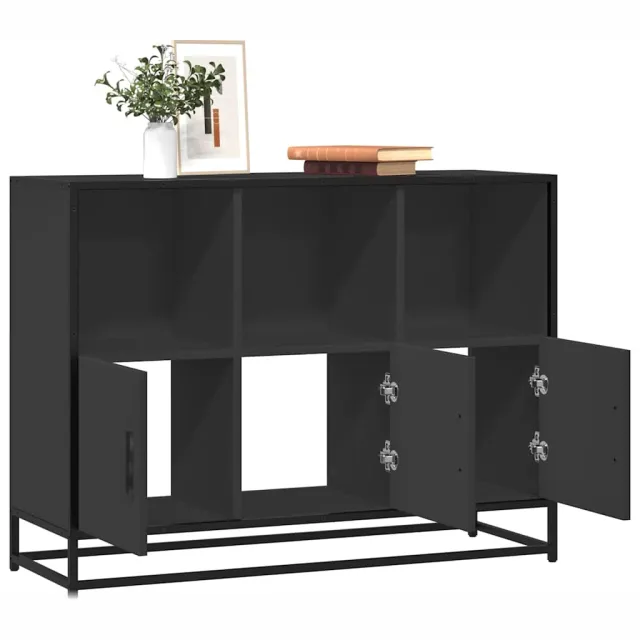 vidaXL Dressoir 100x35x76 cm bewerkt hout zwart