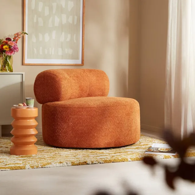 NOUS Living fauteuil Rosa oranje, foto 2