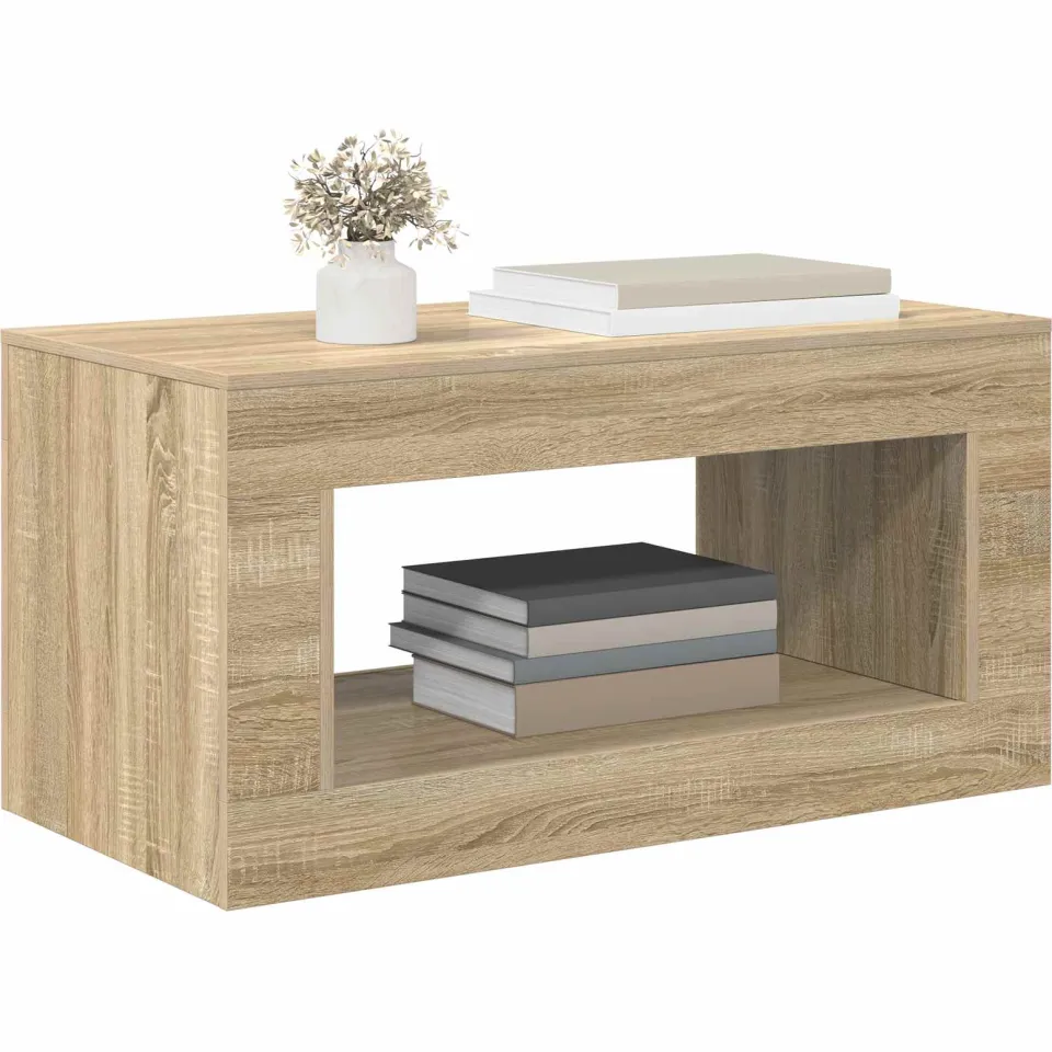 vidaXL Salontafel Sonoma Eiken 99.5 x 50 x 50 cm Bewerkt hout Bruin