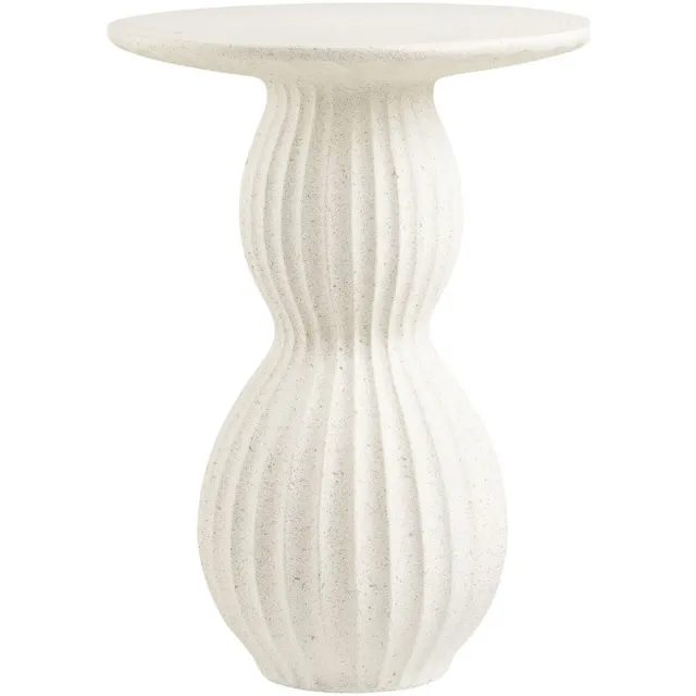 House Nordic Bijzettafel Newtown - Rond Wit - Ø40x55cm