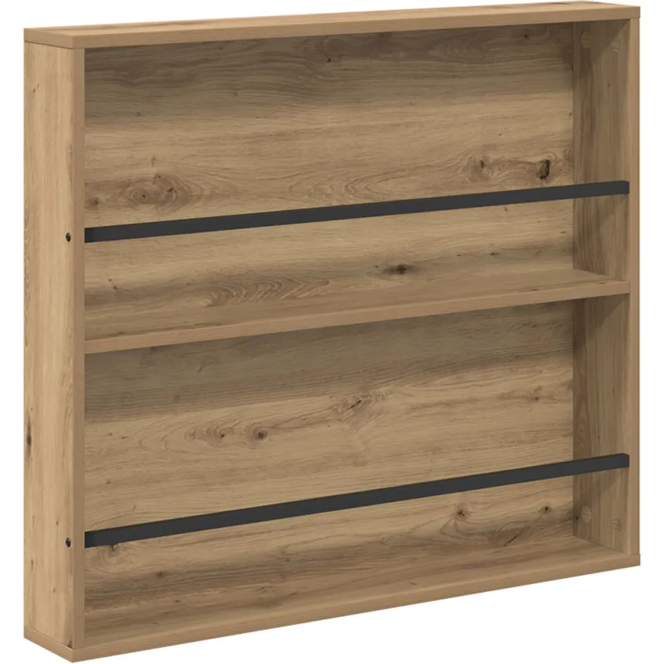 vidaXL Tijdschrift Rek Artisan Eiken 80 x 12 x 70 cm Bewerkt hout, foto 3