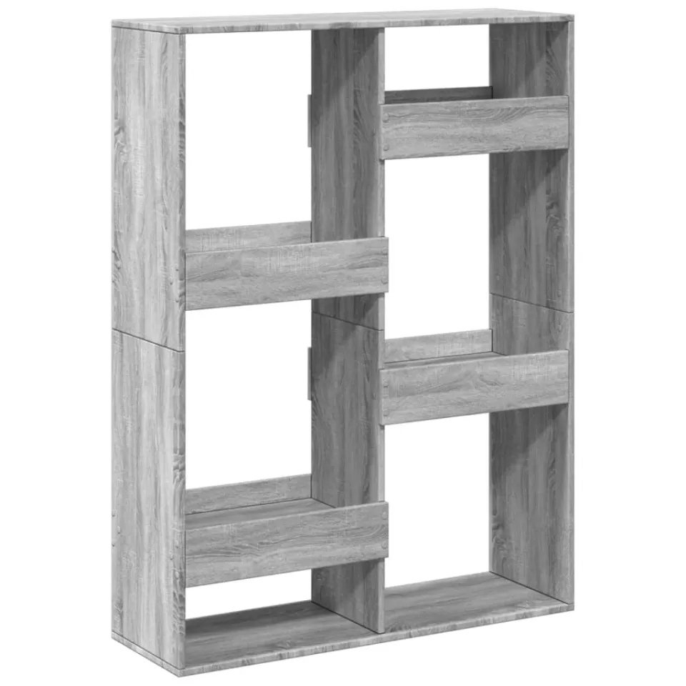 vidaXL Boekenkast 100x33x135 cm bewerkt hout grijs sonoma eikenkleurig, foto 3