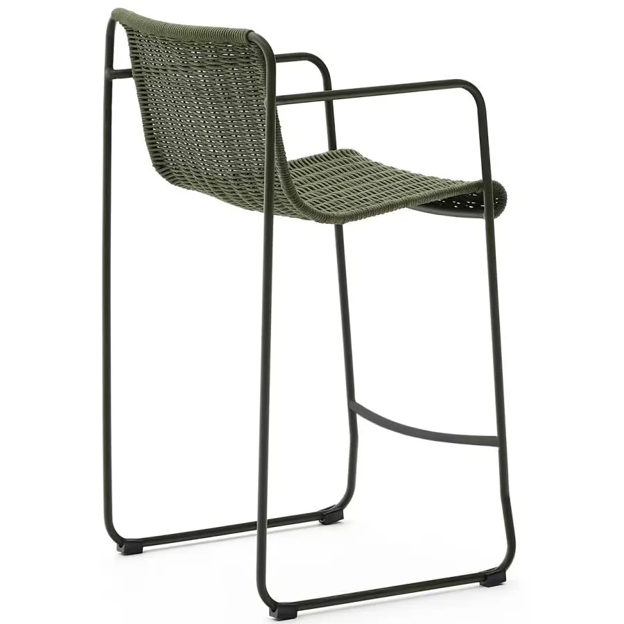 Kave Home Maurina outdoor barkruk groen, foto 4