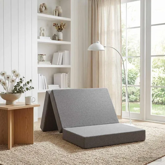vidaXL Vouwbare Bankbed 80 x 67 x 45 cm Lichtgrijs