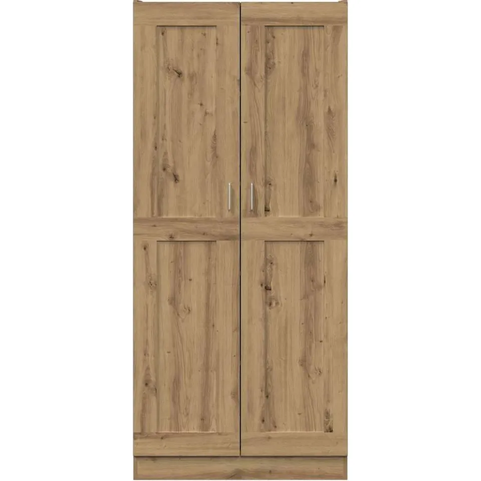 vidaXL Hoge kast 82,5x30,5x185 cm bewerkt hout artisanaal eikenkleur Bruin
