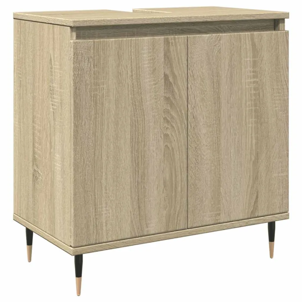 vidaXL Badkamerkast 58x33x60 cm bewerkt hout sonoma eikenkleurig, foto 3