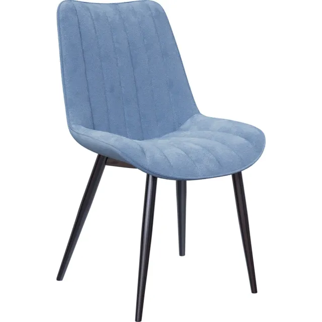 HOMAVO Eetkamerstoelen YZ1 – Set van 2 – Velvet – Ergonomisch – 53×62,5×88 cm – Blauw Blauw-Velvet