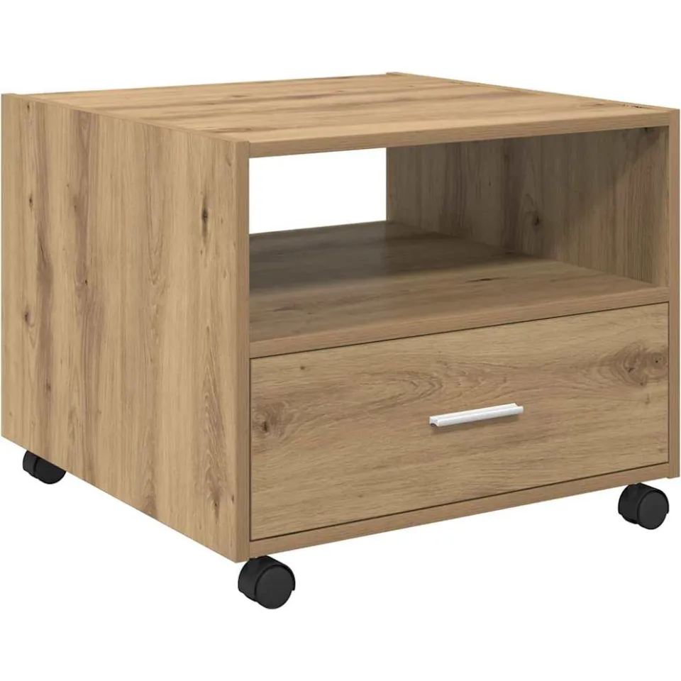 vidaXL Salontafel Artisan Eiken 55 x 55 x 45cm Bewerkt hout Bruin
