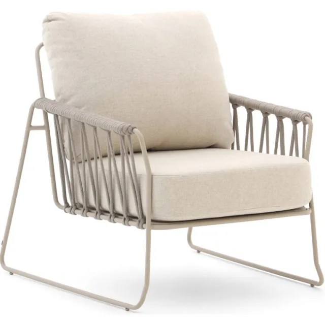 Tierra Outdoor Rivera lounge tuinstoel Taupe