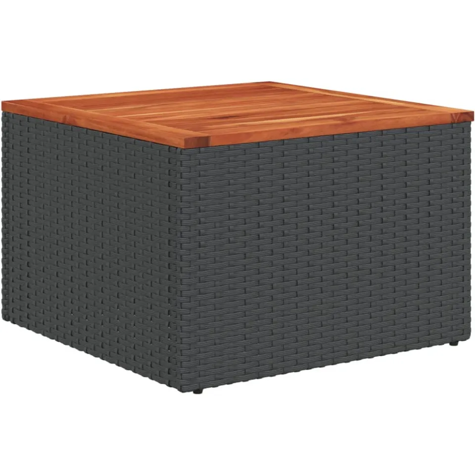 vidaXL 10-delige Loungeset met kussens poly rattan zwart, foto 3