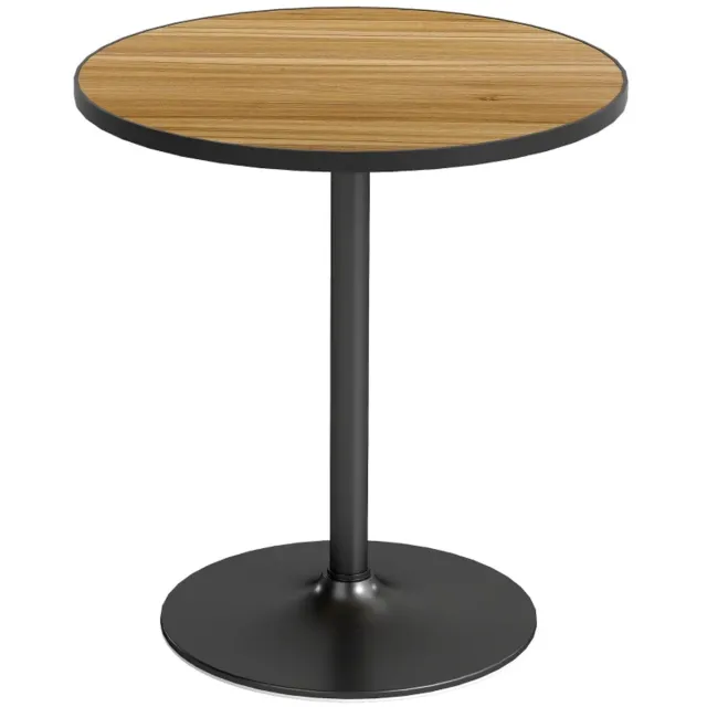 ZYLARO Eettafel - Ronde Tafel Met Eikenhoutlook - Compact Ontwerp - Voor 2-4 Personen - Eikenhout