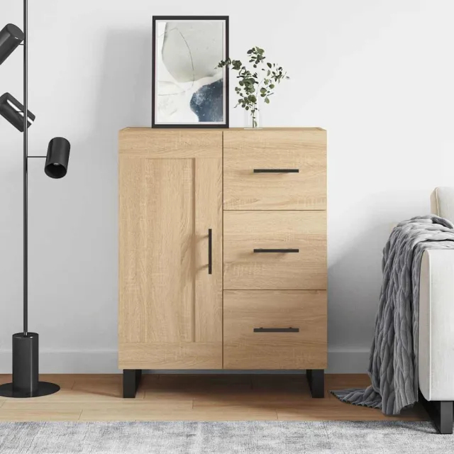 vidaXL Dressoir 69,5x34x90 cm bewerkt hout sonoma eikenkleurig, foto 2