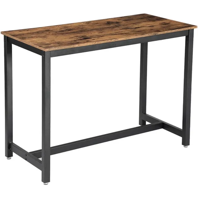 In And Outdoormatch Bartafel deluxe - Rechthoekig - Industrieel - Bartafel voor Binnen & Buiten - Metaal en hout - 120x60x90cm Brown
