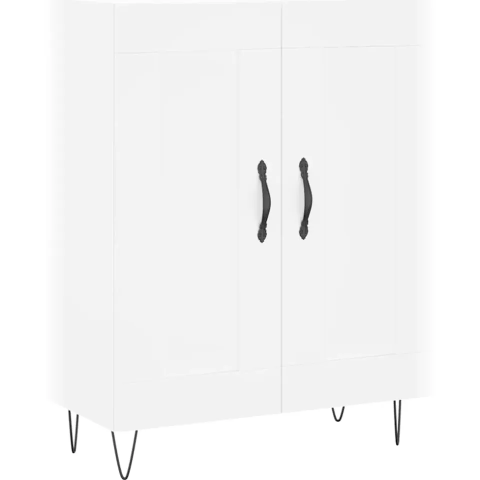 vidaXL Dressoir 69,5x34x90 cm bewerkt hout wit, foto 4