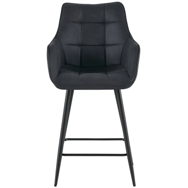 Benoa Barstoel Lucille Arm Yuma 16 Zwart - barstoelen set van 2 Antraciet Antraciet