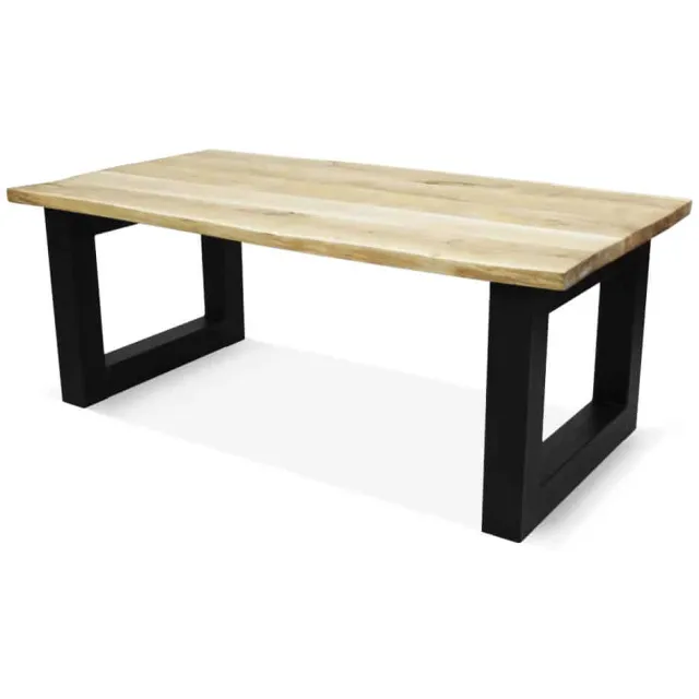 Eikenhouten boomstamtafel Ingle met O poten