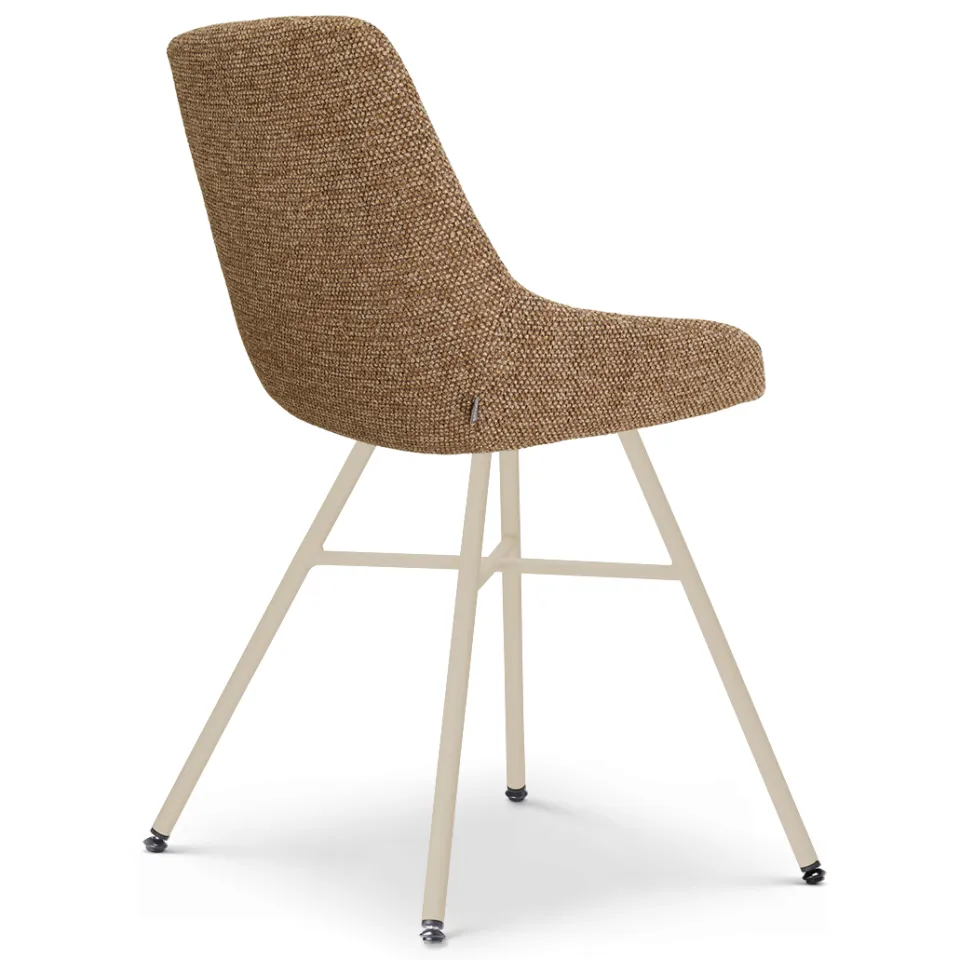 Nolon Noa-Isa eetkamerstoel bruin blend - beige onderstel, foto 4