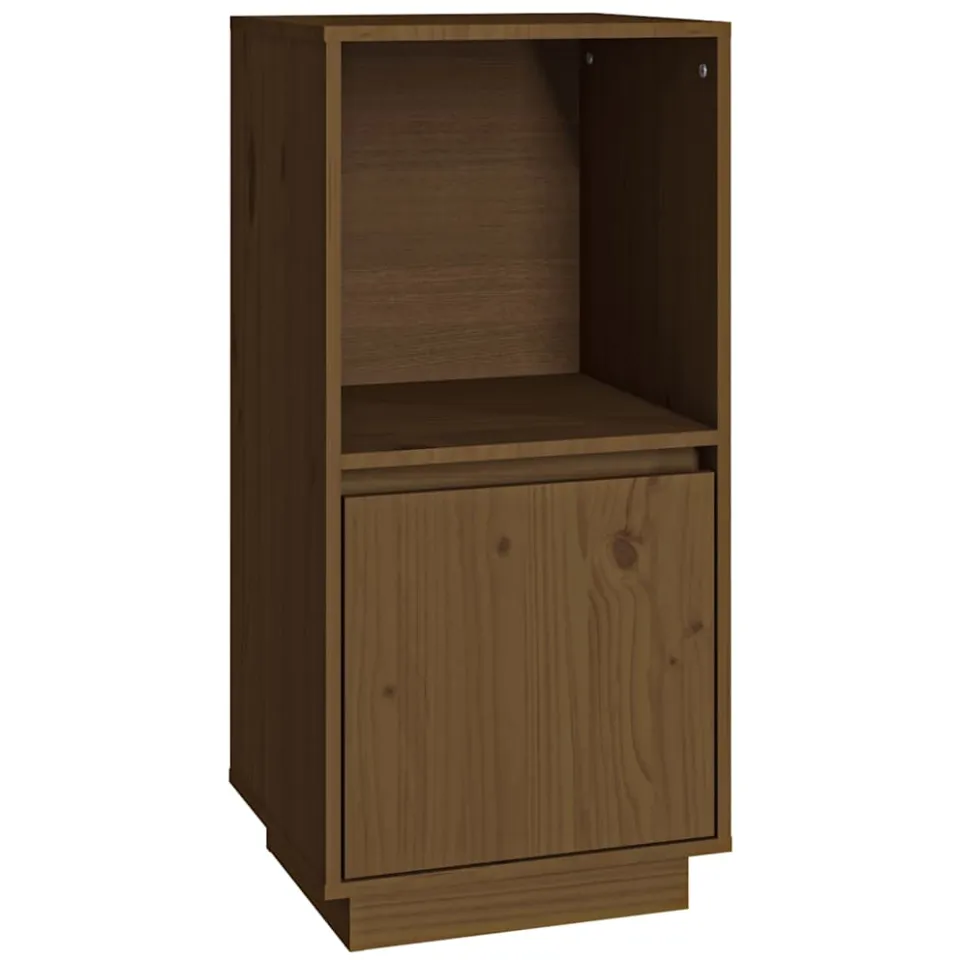 vidaXL Dressoir 38x35x80 cm massief grenenhout honingbruin bruin
