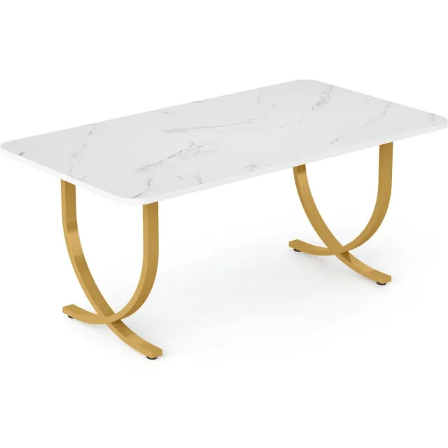 Happiq Eettafel Nulia - 160cm - Voor 4-6 Personen - Voor Keukentafel en Eetkamer - Wit
