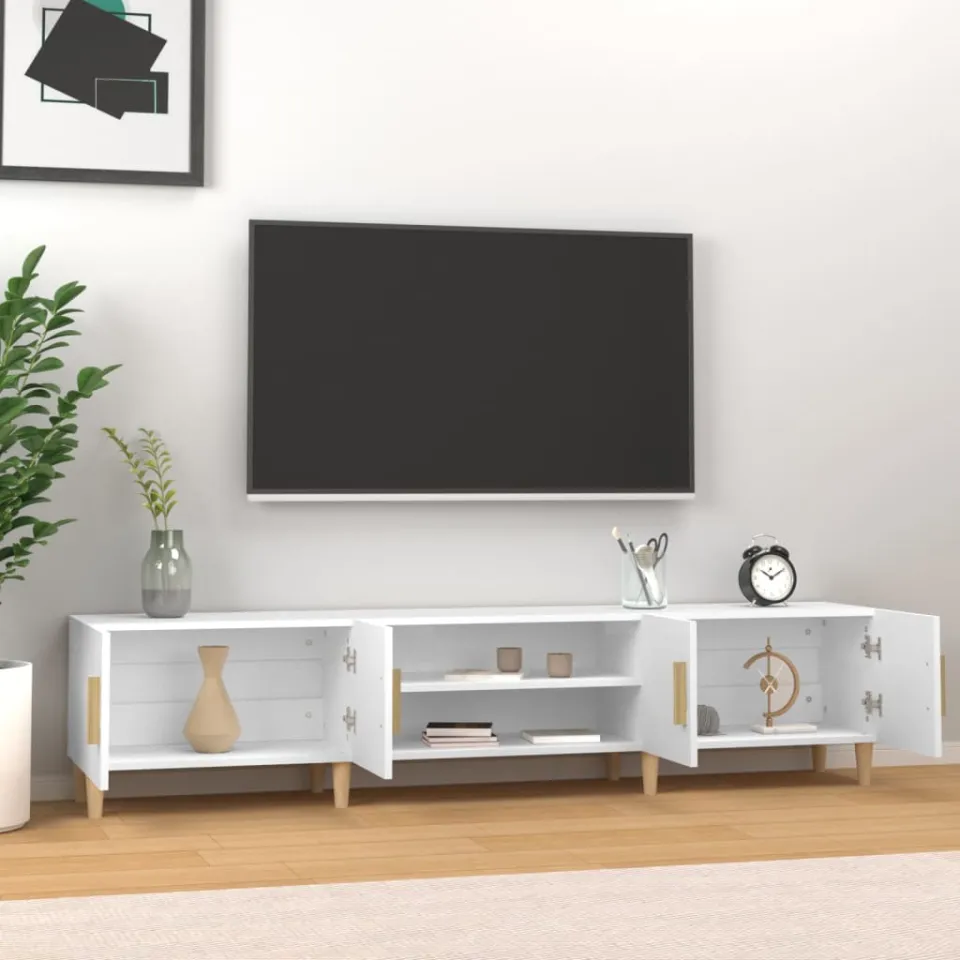 vidaXL Tv-meubel wit 180x31,5x40 cm bewerkt hout, foto 3