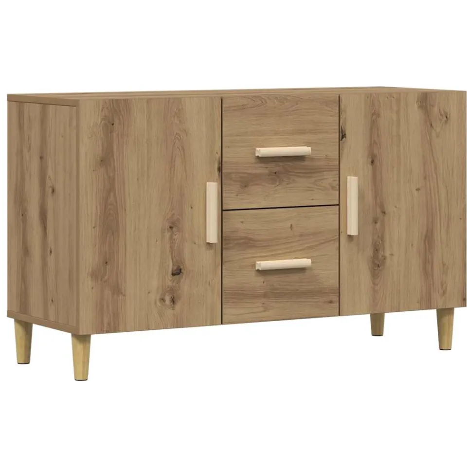 vidaXL Dressoir 100x36x60 cm bewerkt hout artisanaal eikenkleurig