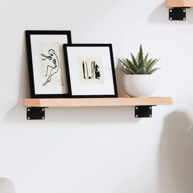 vidaXL Wandschap 40x10x2 cm onbehandeld massief eikenhout Bruin