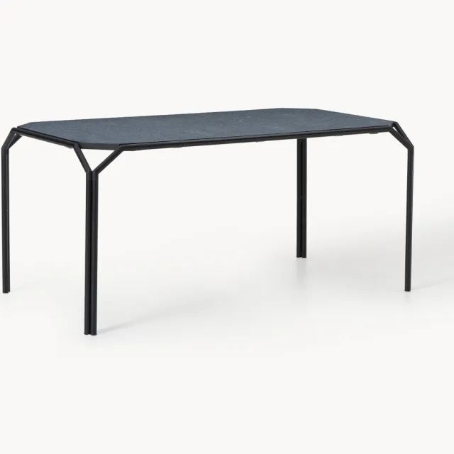Westwing Collection Westwing x Rezign, Eettafel Danilo, in verschillende formaten Blauw, Zwart