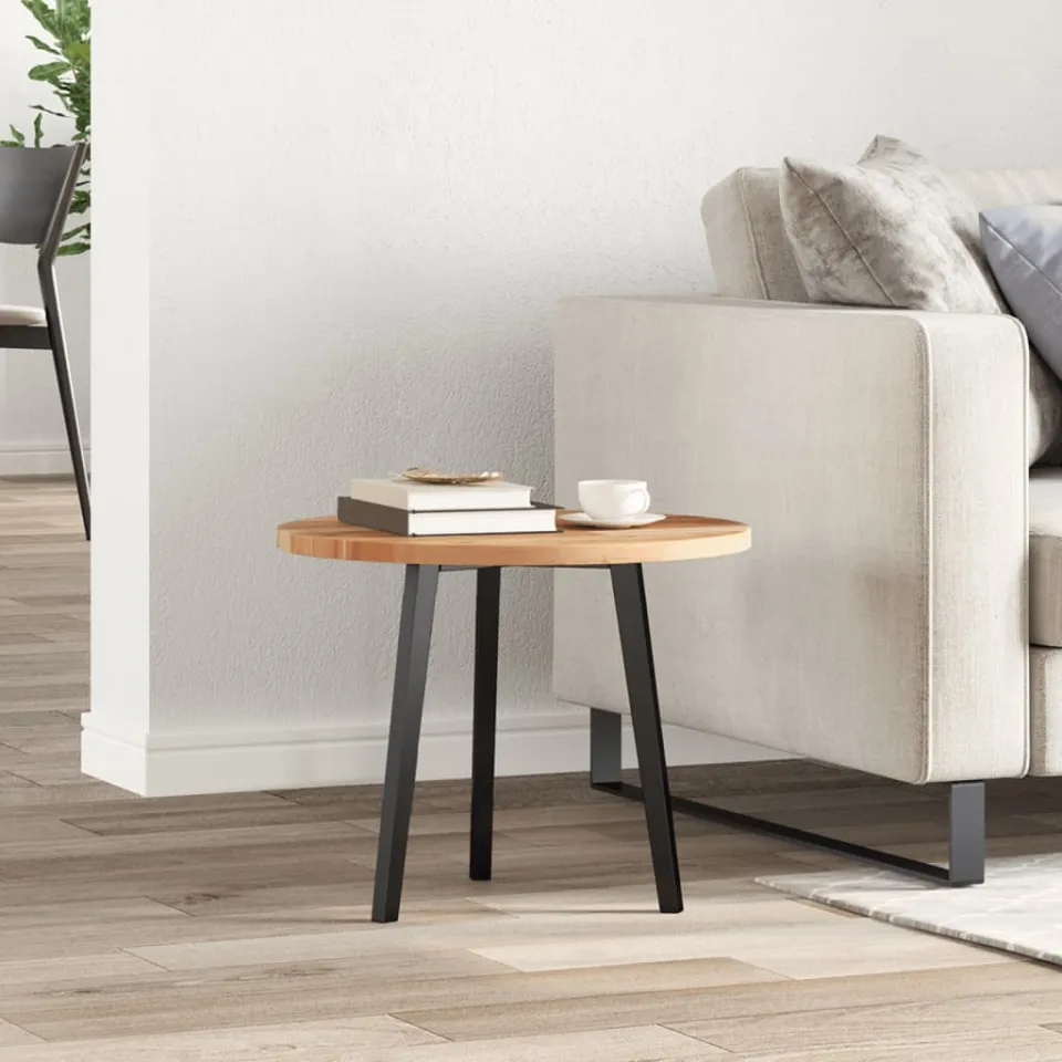 vidaXL Tafelblad rond Ø 50x2 cm massief acaciahout bruin, foto 2