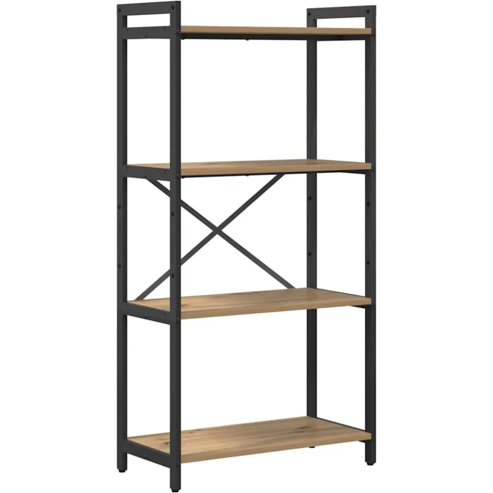 vidaXL Boekenkast 60 x 30 x 120 cm Bewerkt hout Artisan Eiken, foto 3