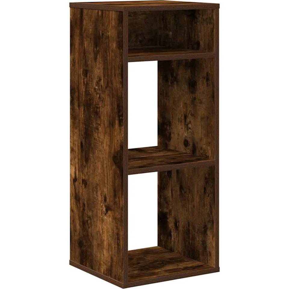 vidaXL Boekenkast 34x31x80 cm bewerkt hout gerookt eikenkleurig, foto 3