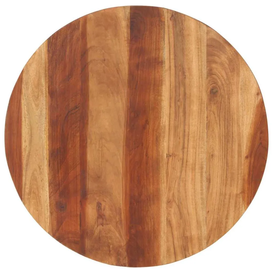 vidaXL Tafelblad rond 15-16 mm 70 cm massief acaciahout bruin, foto 2