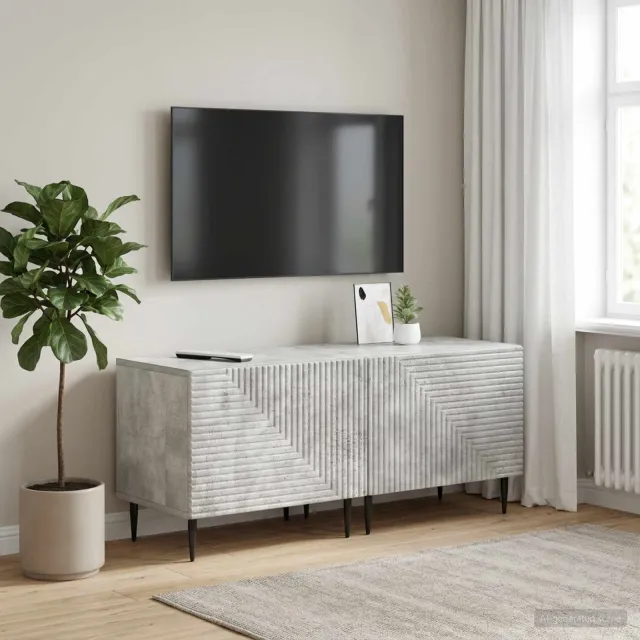 vidaXL Tv-meubel Betongrijs Bewerkt hout