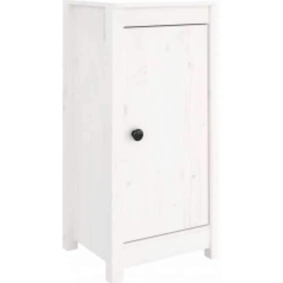 vidaXL Dressoirs 2 st 39x35x80 cm massief grenenhout wit