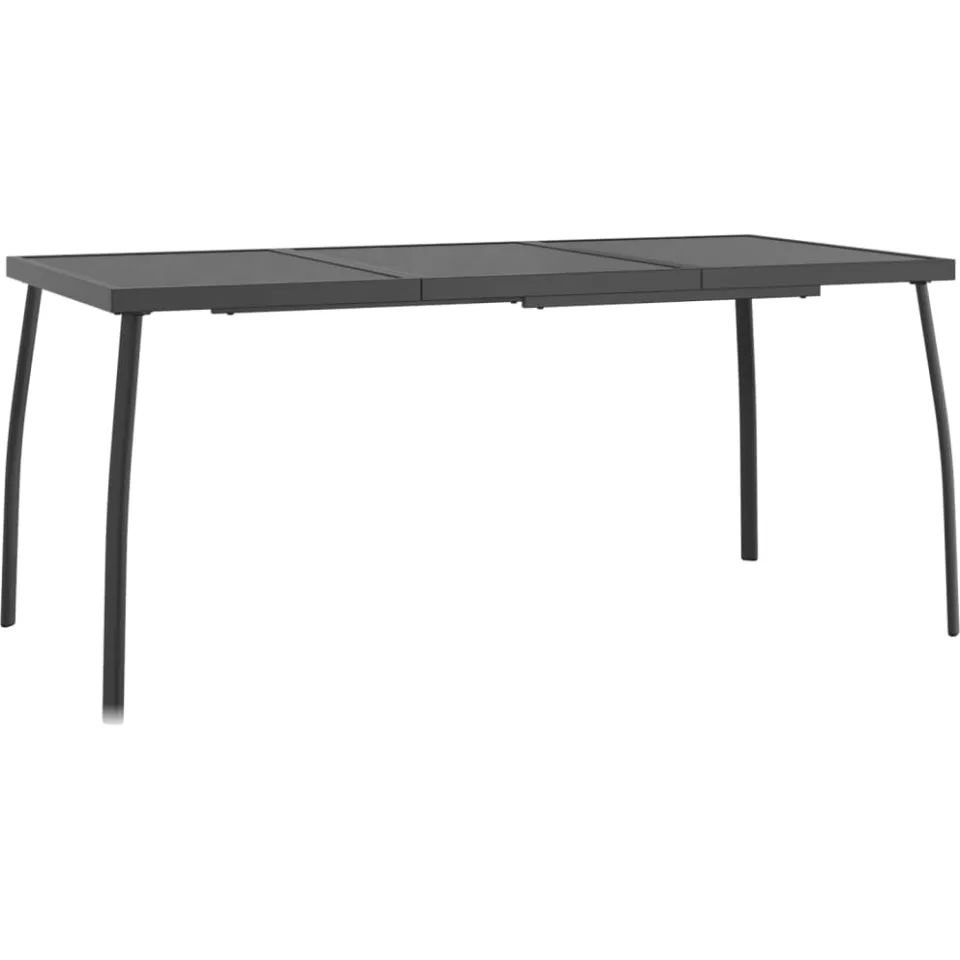 vidaXL Tuintafel 165x80x72 cm staalgaas antracietkleurig, foto 3