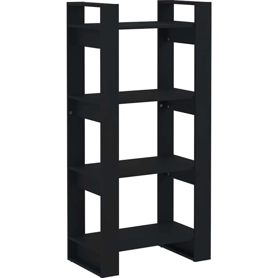 vidaXL Boekenkast/kamerscherm 60x35x125 cm massief hout zwart