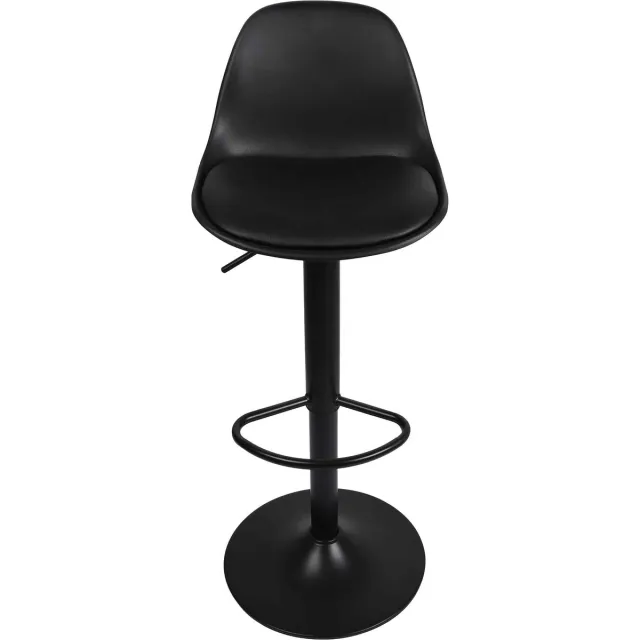 Urban Living SET VAN 2 "UGO" – ARKRUKKEN MET KUSSEN, MAT ZWART LEERLOOK 42X38XH81/102CM