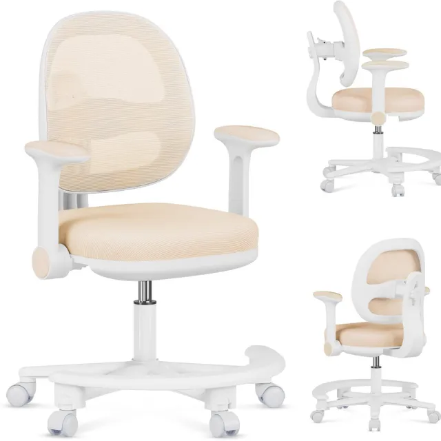 Mark Adler Junior 3.6 - Ergonomische kinderstoel - Verstelbaar met Voetensteun - Beige