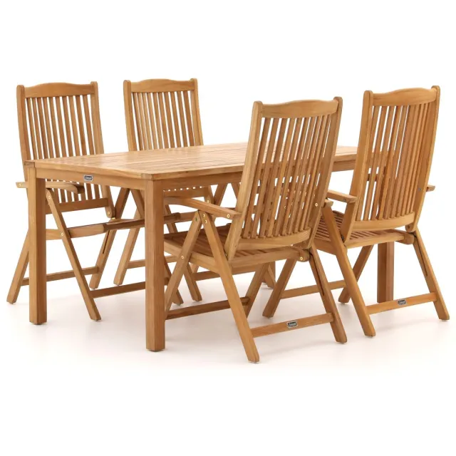 Sunyard Furniture Sunyard Veronica/Liverpool 160cm dining tuinset 5-delig verstelbaar bruin, foto 2