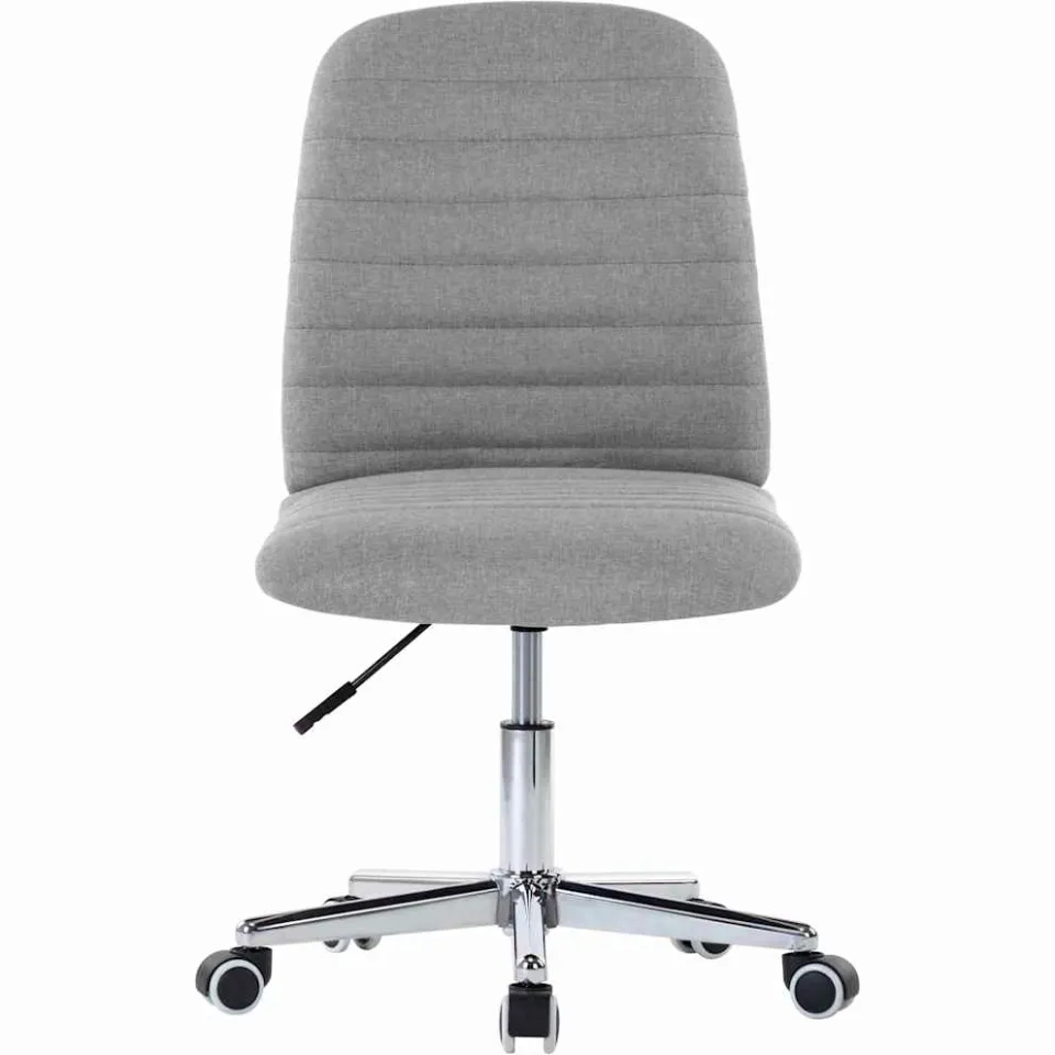 vidaXL Eetkamerstoelen 4 st stof lichtgrijs grijs, foto 4