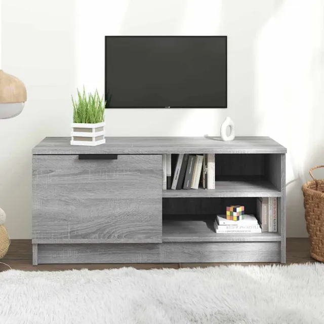 vidaXL Tv-meubel 80x35x36,5 cm bewerkt hout grijs sonoma eikenkleurig, foto 2