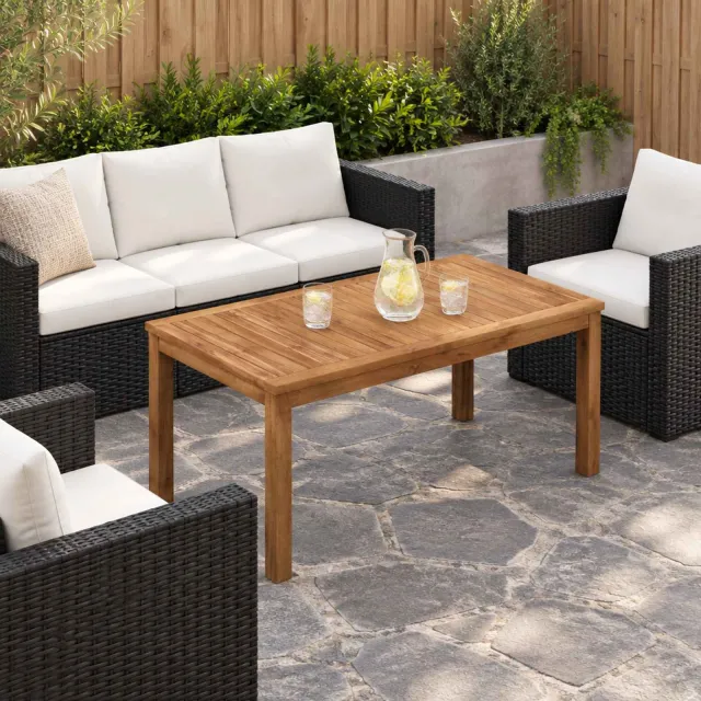 vidaXL Salontafel LAREN Naturel 49 x 100,5 x 45 cm Massief Acaciahout Bruin