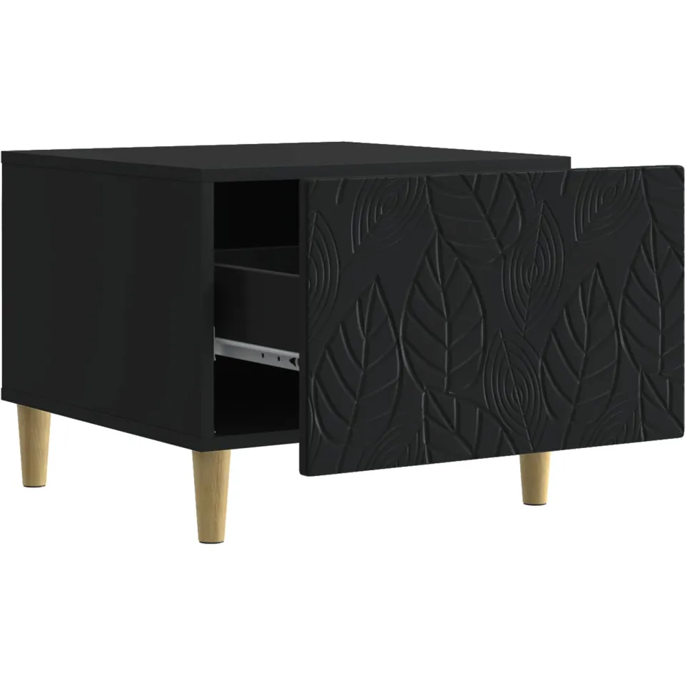 vidaXL Salontafel Zwart 50 x 49 x 40 cm Bewerkt hout, foto 4
