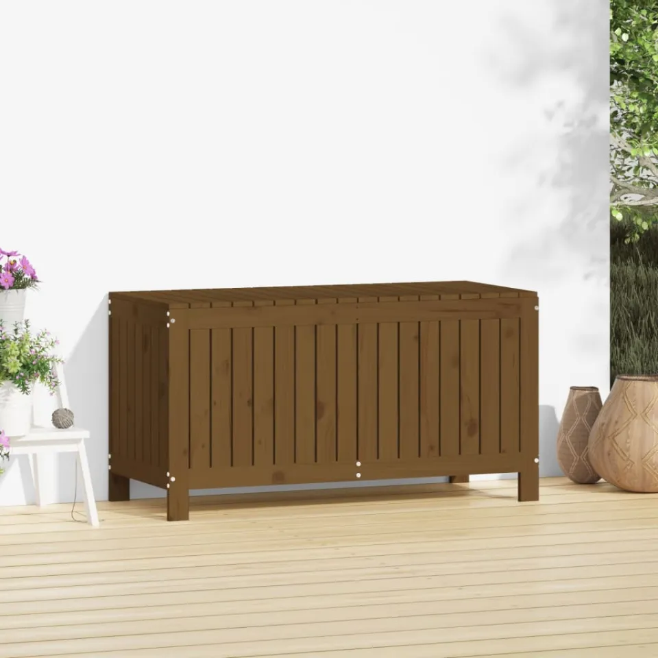vidaXL Tuinbox 115x49x60 cm massief grenenhout honingbruin bruin, foto 3