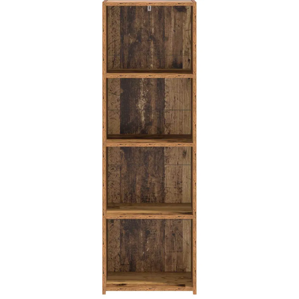 vidaXL Hoge kast Oud hout 40 x 41 x 124 cm Bewerkt hout bruin, foto 4