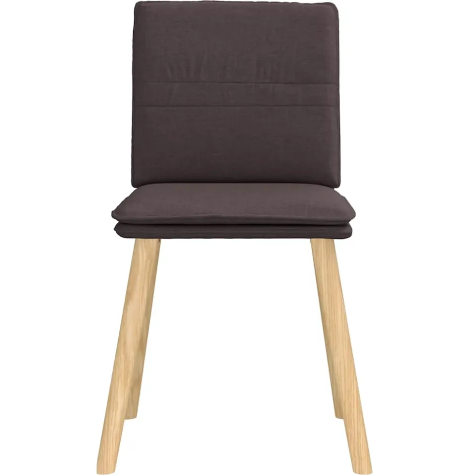 vidaXL Eetkamerstoelen 6 st stof donkerbruin bruin, foto 4